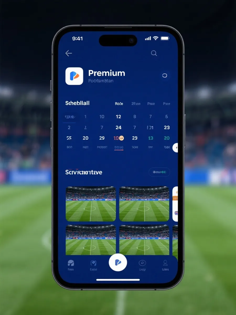 足球直播 App 多场同屏与赛程界面